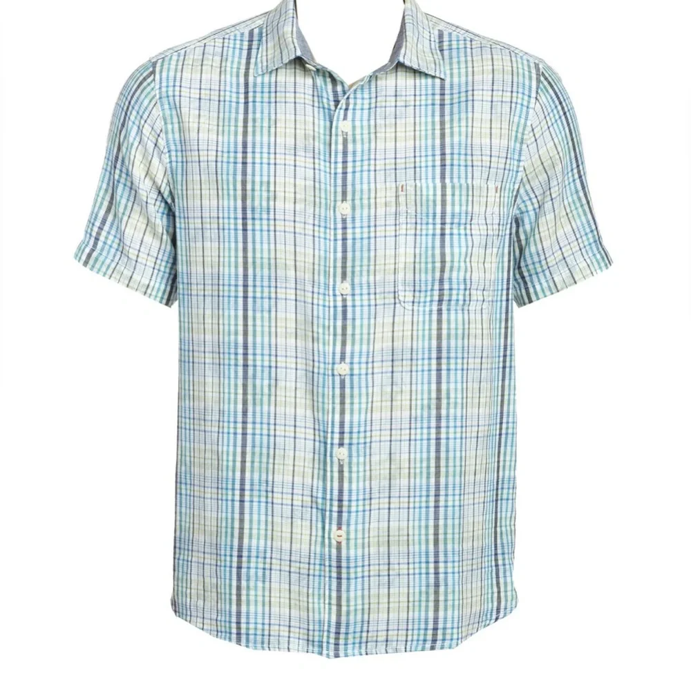 TOMMY BAHAMA Men’s Hideaway Palms Button Down Short Sleeve Shirt